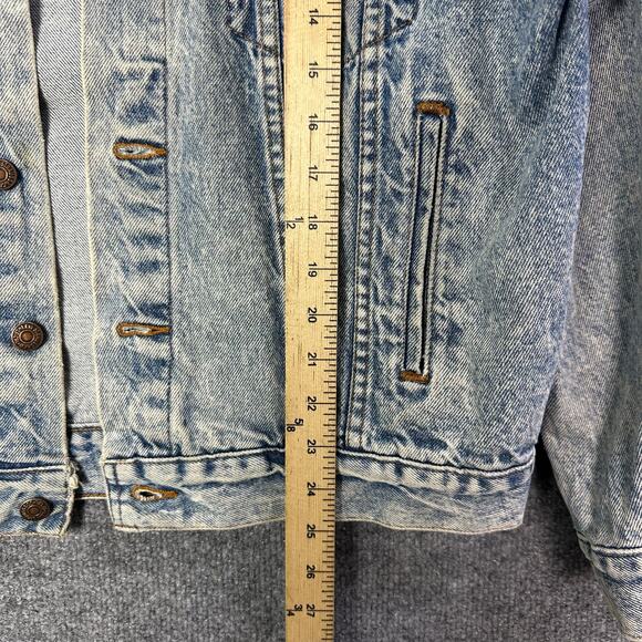 Vintage Levi's Denim Trucker Jacket  70507 0219 Acid Wash Sz M USA Made  Red Tab - Picture 6 of 11